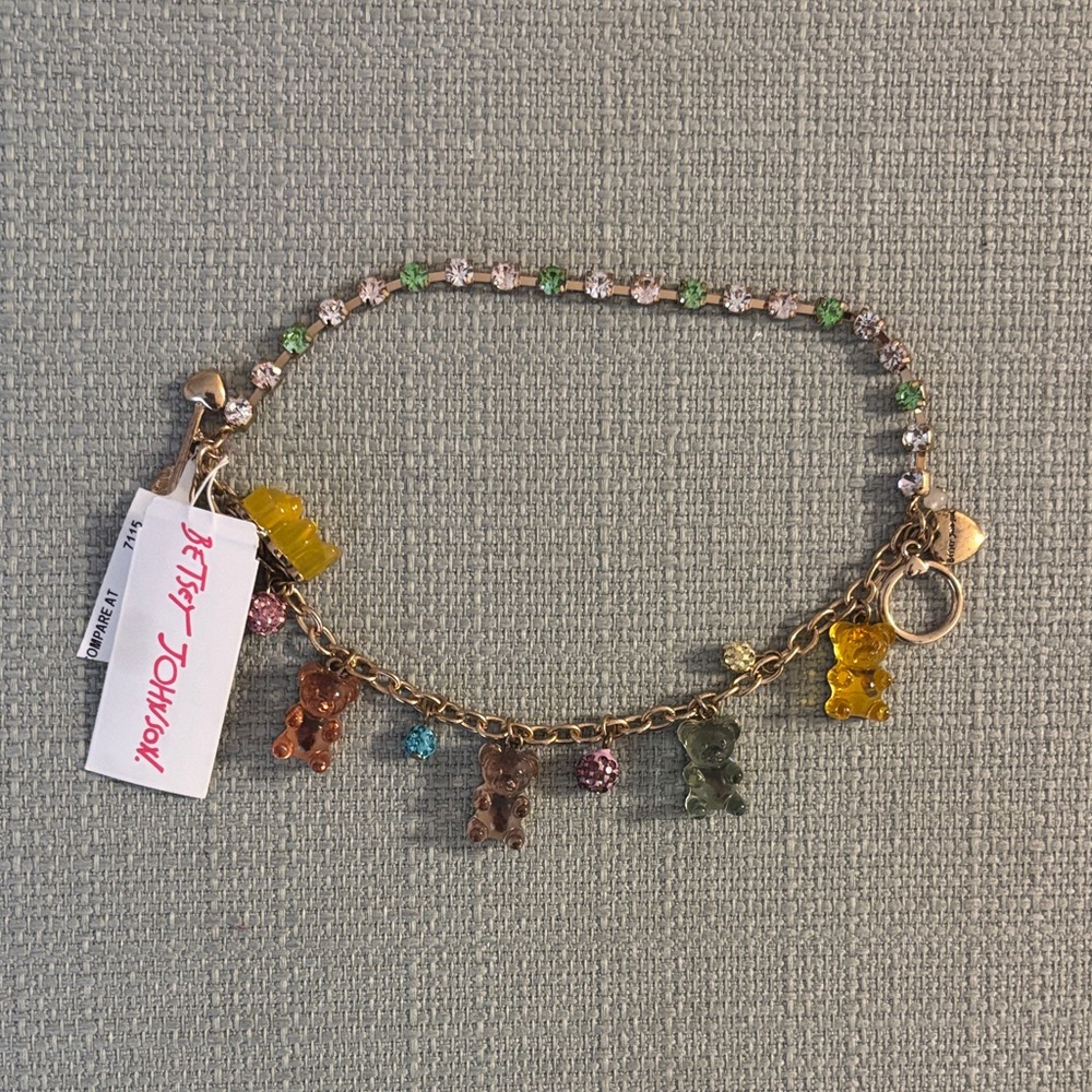 Betsey Johnson Colorful Gummy Bear Charm Bracelet